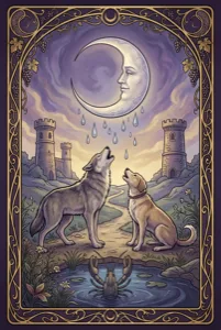 The Moon tarot card