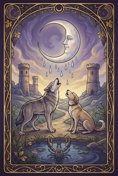 The Moon tarot card