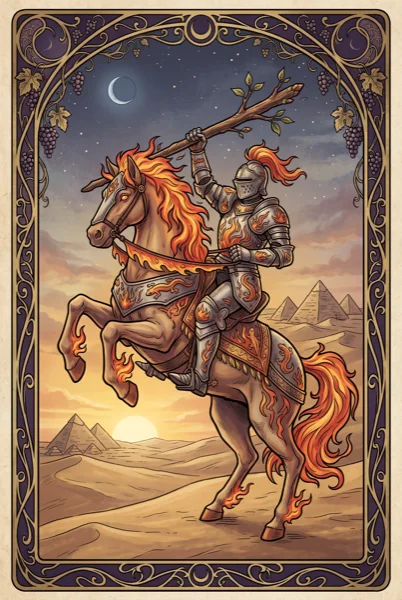 Knight of Wands tarot card