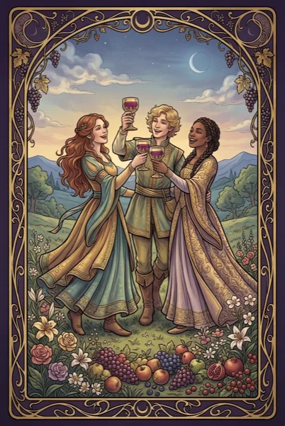 Three of Cups tarot card