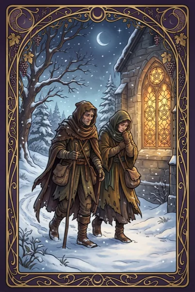 Five of Pentacles tarot card