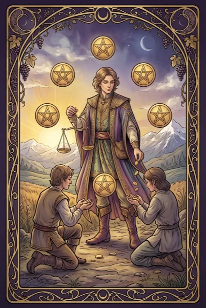 Six of Pentacles tarot card
