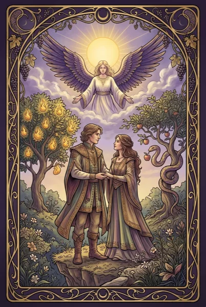 The Lovers tarot card