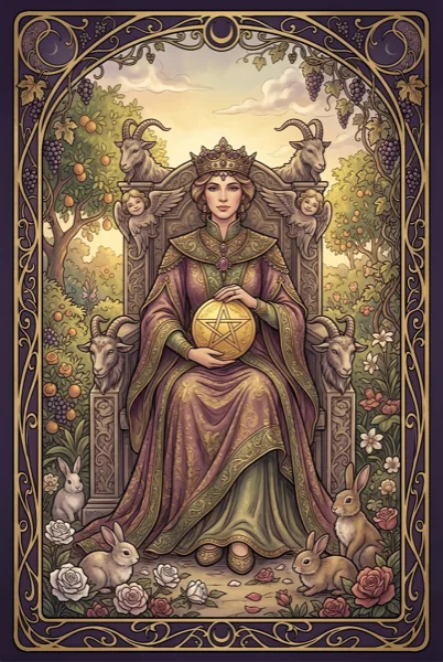 Queen of Pentacles tarot card